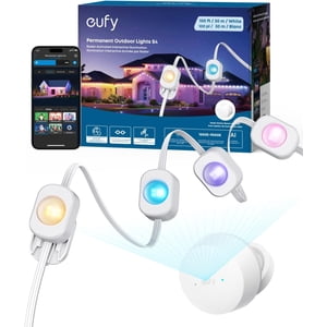 eufy Permanent Outdoor Radar Activated Light S4, 100ft with 72 LEDs, RGB+WW Color Mixing Tech, AI-Driven Mood Lighting, Matter-Enabled Lights, eufy Camera Compatible, White
