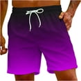 thumbnail image 1 of FAIWAD Mens Summer Gradient Shorts Casual Classic Short Pants Elastic Waist Drawstring Comfort Beach Shorts, 1 of 9