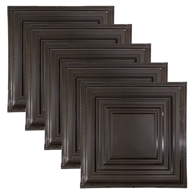 Great Lakes Tin Detroit Bronze Burst 2ft x 2ft Nail Up Ceiling Tiles (5 Pack)