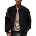 thumbnail image 2 of LOVZFMLL Jackets for Men Fashion Patchwork Button Up Cardigan Long Sleeved Hooded Casual Jacket, 2 of 6