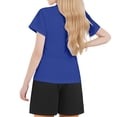 thumbnail image 3 of Zecgelong T-Shirt à Col Rond Imprimé à Manches Courtes pour Enfants pour Garçons et Filles Ensembles de Sport pour Filles, 3 of 4