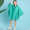 thumbnail image 2 of MIASHUI Imperméable pour Tout-Petit Enfant Garçon Fille Poncho de Pluie à Capuche Imperméable Léger, Vert, 3-5 Ans, 2 of 6