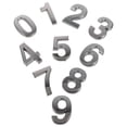 thumbnail image 3 of 10 Pcs Numéro de Porte pour Maison Plastique Gris et Métal Électroplaqué Design Moderne, 3 of 8
