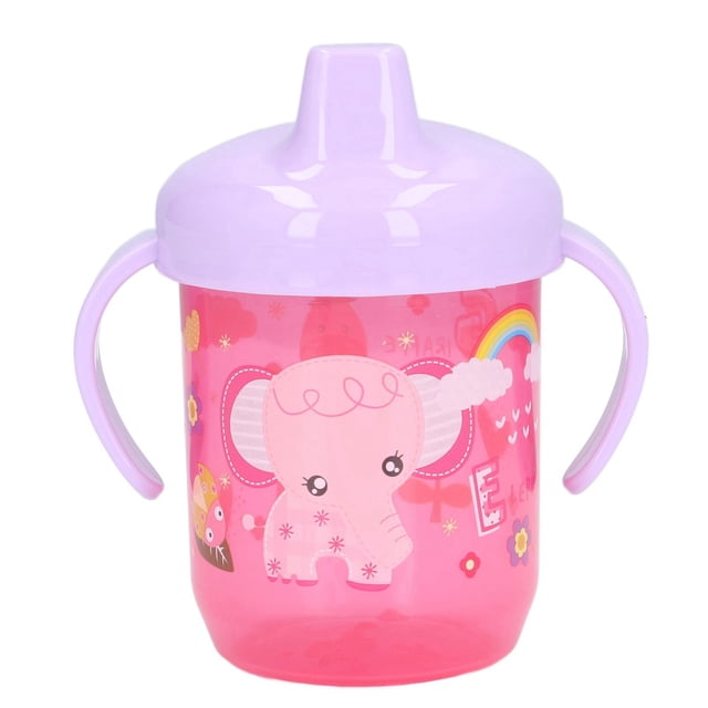 Baby Trainer Cup Spill Proof Trainer Cup Infant Sippy Cup Portable Cartoon Animal Pattern Baby Spill Proof Trainer Cup Birthday Gift 260ml