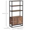 thumbnail image 3 of HOMCOM Armoire de Rangement avec 3 Étagères Ouvertes Placard pour Salon Chambre, 3 of 10