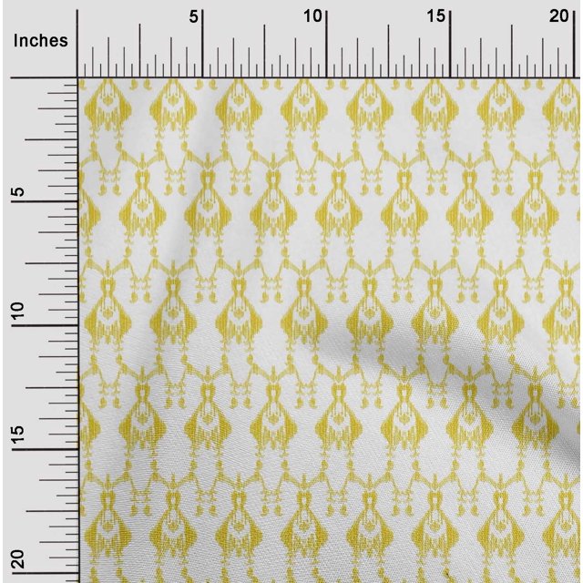 oneOone Polyester Lycra Fabric Paisley Ikat Decor Fabric Printed BTY 56 Inch Wide