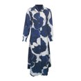 thumbnail image 4 of Ketyyh-chn99 Robes d'Invitée de Mariage pour Femmes 2024 Robe d'Été Robe Extensible Robes d'Été pour Femmes Imprimé Décontracté Col en V à Boutons Manches Courtes Robes Décontractées pour Femme Bleu Marine,G, 4 of 4