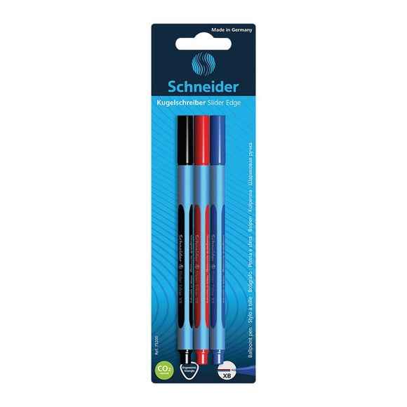 Schneider RS75200 Stylos à Bille à Bord Coulissant Couleurs Assorties (Lot de 3)