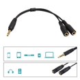 thumbnail image 3 of Mosiee Splitter Headphone For Computer 3.5Mm 2 Female To 1 Male 3.5Mm Mic Audio Y Splitter Cable Headset To Pc Adapter, 3 of 5