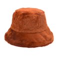 thumbnail image 1 of Womens Solid Color Winter Thermal Windproof Bucket Fisherman Hat For Women For Girls, 1 of 3
