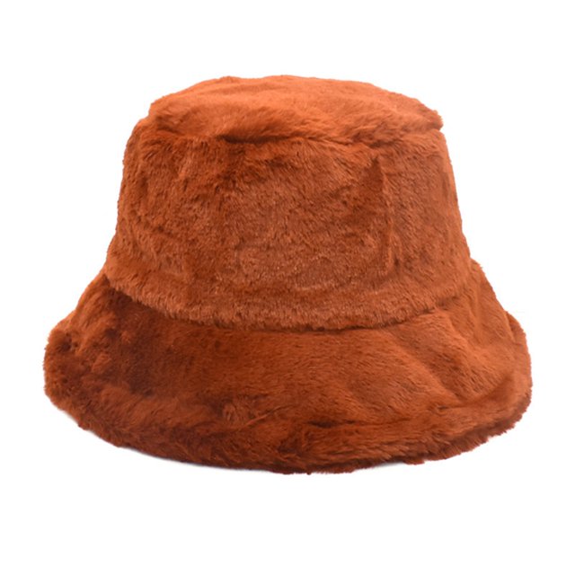 Womens Solid Color Winter Thermal Windproof Bucket Fisherman Hat For Women For Girls