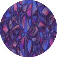 thumbnail image 1 of Ahgly Tapis d'Intérieur Lavable en Machine Carré Transitionnel Iris Violet, 3 Pieds Carré, 1 of 7