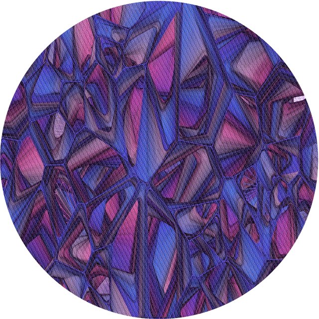Ahgly Tapis d'Intérieur Lavable en Machine Carré Transitionnel Iris Violet, 3 Pieds Carré