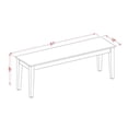 thumbnail image 3 of Capri bench with wood seat in Oak Finish, 3 of 5