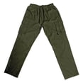 thumbnail image 4 of hoksml Mens Cargo Pants Relaxed Fit Casual Solid Color Elastic Waist Drawstring Multi Pockets Full Length Pants Sweatpants Jogger Work Trousers Summer Clearance, 4 of 8