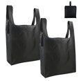 thumbnail image 1 of Lot de 2 Sacs de Magasinage Réutilisables Pliables Grands Sacs d'Épicerie avec Poche de Fixation Sacs Fourre-Tout Réutilisables Lavables à la Machine pour Magasinage en Cuisine, 1 of 9