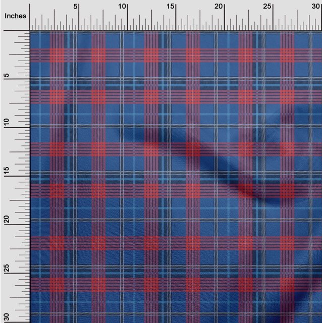 oneOone Viscose Chiffon Fabric Tartan Check Print Fabric By Yard 42 Inch Wide
