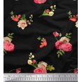 thumbnail image 1 of Soimoi Blue polyester Crepe Fabric polyester Fruits Print Fabric by Yard 52 Inch Wide, 1 of 3