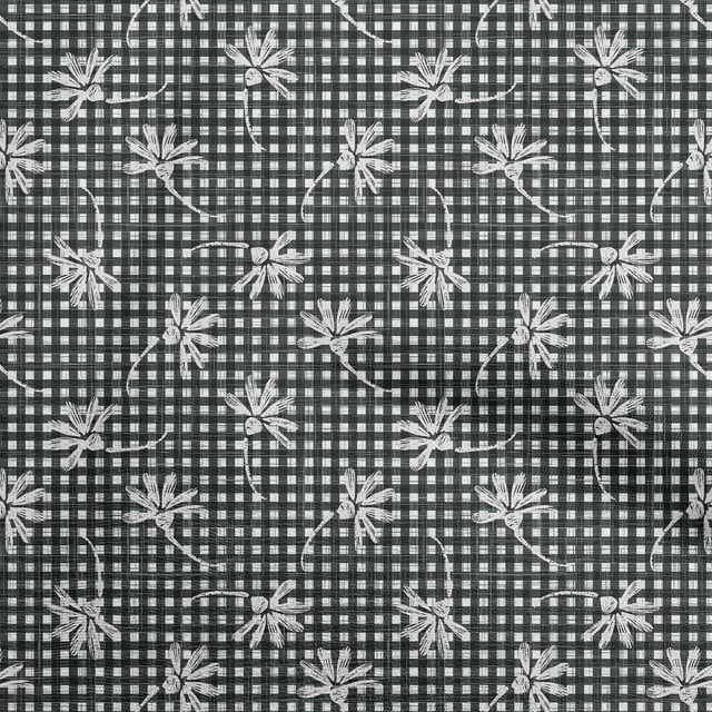 oneOone Velvet Black Fabric Block Sewing Material Print Fabric By The Yard 58 Inch Wide-T8
