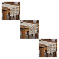 thumbnail image 4 of relayinert Comfortable Crochet Lace Table Runner For Easy Care Wedding Easy Wash Fitting light coffee 40*200cm 3Set, 4 of 6