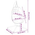 thumbnail image 4 of vidaXL Hanging Egg Chair with Stand Anthracite Steel, 4 of 5