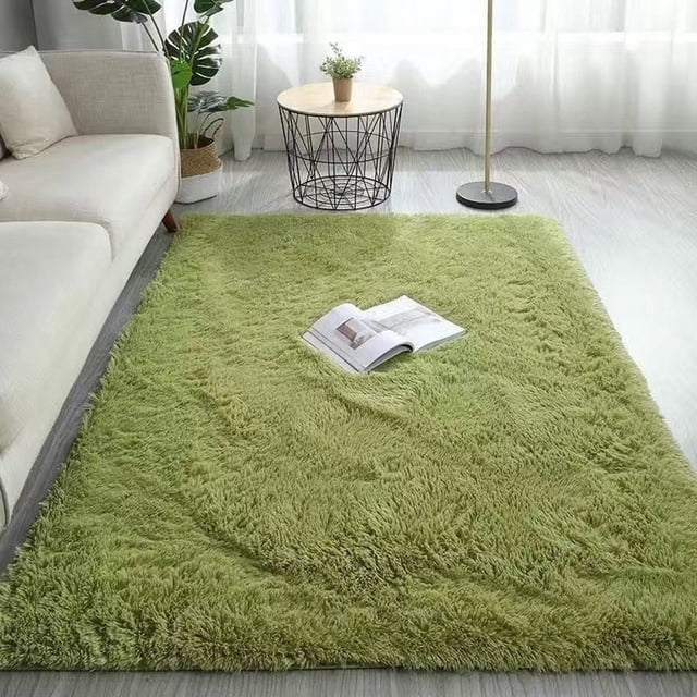 Cozival Shaggy Area Rug, Microfiber Shaggy Area Rug - Non-Slip Fuzzy Floor Mat for Bedroom/Living Room, Machine Washable Soft Carpet in Grey (60X90Cm), Non-Slip Floor Mat, A