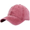 thumbnail image 1 of LinYooLi Retro Solid Baseball Cap for Women Men Trendy Denim Feel Soft Adjustable Skullcap Hats All Season Casual, 1 of 5