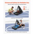thumbnail image 3 of KFFKFF Support de Basketball Portable, Panier de Basketball et But à Hauteur Réglable de 10 Pi, Panier de Basketball Extérieur avec Panneau Arrière en PC de 48 Pouces pour Enfants, 3 of 9