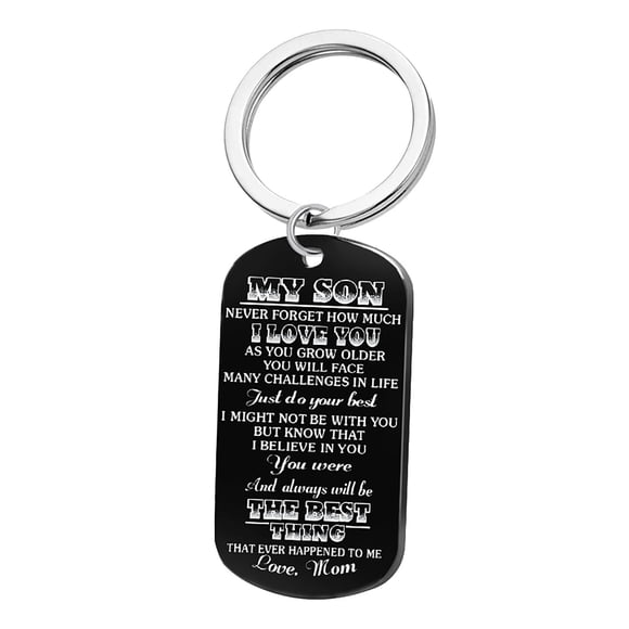 LSLJS Stainless Steel Jewelry for My Son's Military Necklace Stainless Steel Lettering Gift, Gifts for Mom Wife Girlfriend on Anniversary Mothers Day Valentines Day Christmas Birthday Gifts