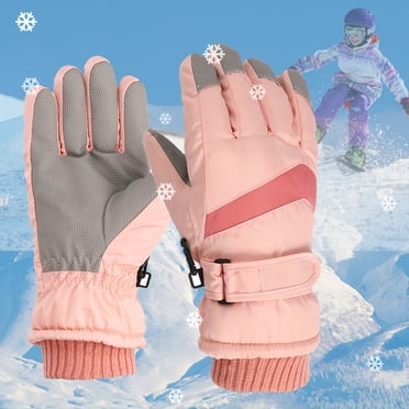 EQWLJWE Kids Waterproof Ski Gloves Snowboard Gloves Waterproof and Windproof Winter Mittens for 3-13 Years Girls and Boys Skiing, Snowboarding, Riding, Running, Hiking, Cycling Thermal Winter Gloves for Kids