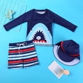 thumbnail image 2 of Gubotare Infant Rash Guard Boys Rash Guard Swimsuits Set for Boys 2 Piece Swim Shirts Quick Dry Bathing Suits 1T 2T (Blue,1-2 Years), 2 of 5
