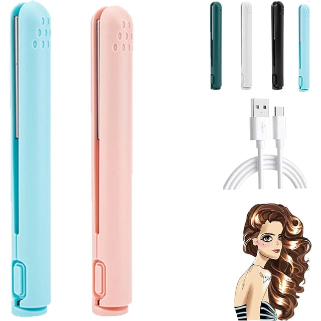 Fer à Friser Hermsa Dualglam Mini à Double Usage, Fer à Friser Hermsa, Fer à Friser Dualglam Mini à Double Usage, Mini Fer à Friser à Double Usage pour Cheveux Courts et Longs