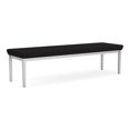 thumbnail image 1 of Lenox Steel Reception Waiting Room 3-Seat Bench / Silver Steel / Black, 1 of 5