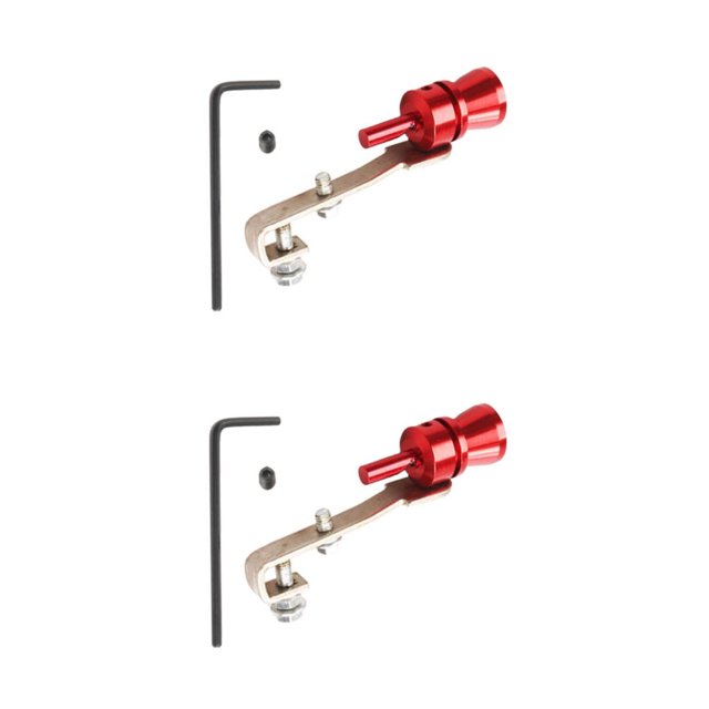 ZheElen Sifflet de Voiture Universel Modifié _ Tuyau d'Échappement Sifflet Rouge P 2Ensemble