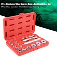 thumbnail image 1 of Domqga Ensemble de Course de Roulements de Roue, Ensemble de Joints de Course de Roulements de Roue, Ensemble de Conducteur de Bagues de Roulement de Roue et Joints en Aluminium 17 Pcs Trousse d'Outils de Garage Auto avec Boîtier Rouge, 1 of 8
