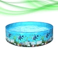 thumbnail image 2 of AMERTEER 1PC Outdoor Water Playing Pool Cartoon Round Pool Toy Hard Plastic Swimming Pool Toy Household Kids Toy(Colorful Size L), 2 of 7