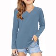 thumbnail image 1 of Timegard Toddler Baby Clothes Unisex V Neck Long Sleeve Solid Color Comfy Children Boy Girls Spring, 1 of 5