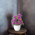 thumbnail image 5 of 12 Headed Chrysanthemum Potted Green Floral Arrangement for Home Centerpiece Desktop in Living Rooms, 5 of 5