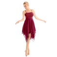 thumbnail image 1 of iiniim Robe de Danse Moderne Lyrique pour Femmes Costume de Danse Bretelles Spaghetti Robe de Danse Athlétique Vin m, 1 of 7