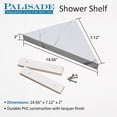 thumbnail image 4 of Palisade Vinyl Waterproof Corner Shower Shelf Dusty Pearl, 4 of 7