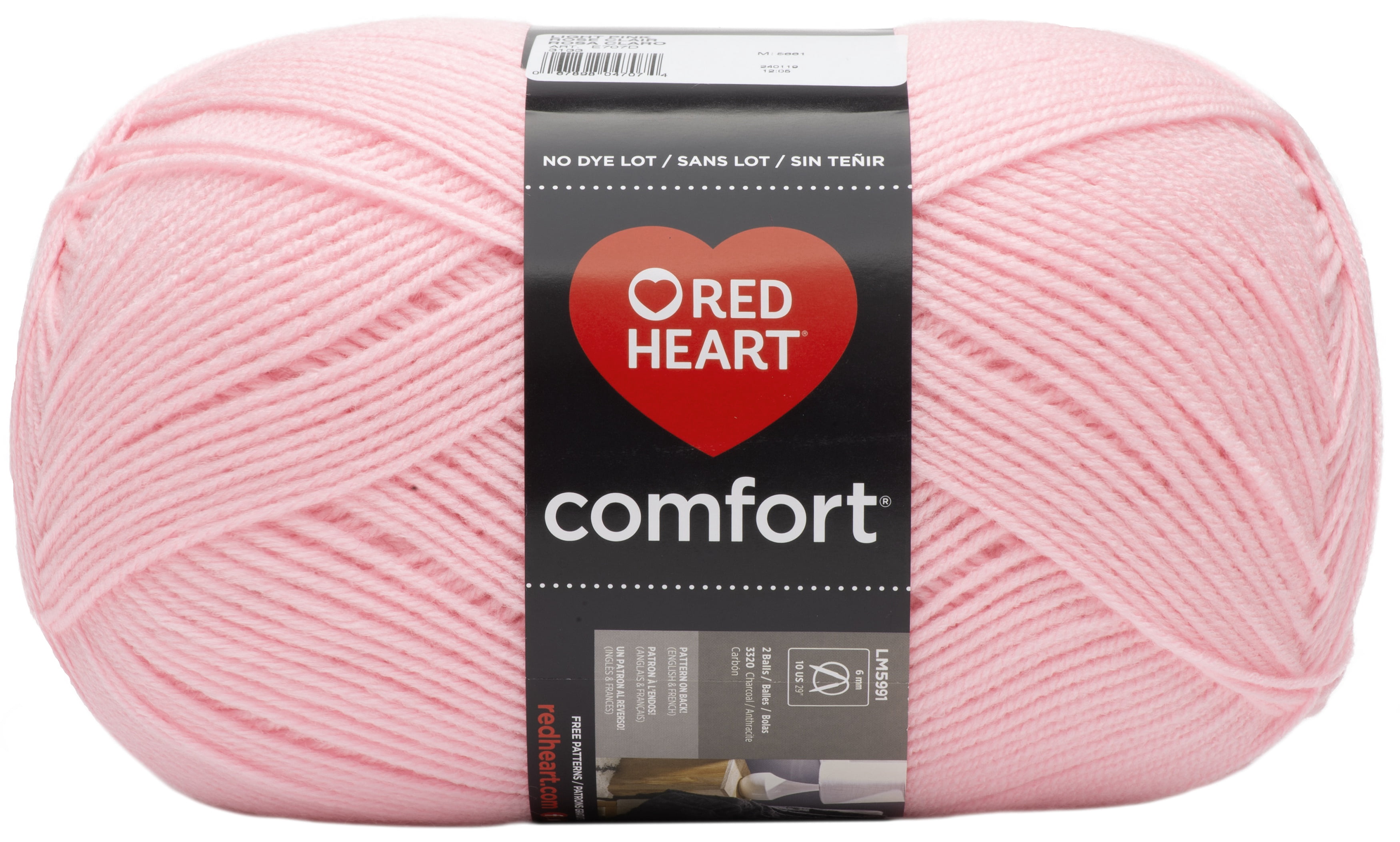 Red Heart® Comfort® Yarn, Solid, Acrylic #4 Medium, 16oz/454g, 867 Yards