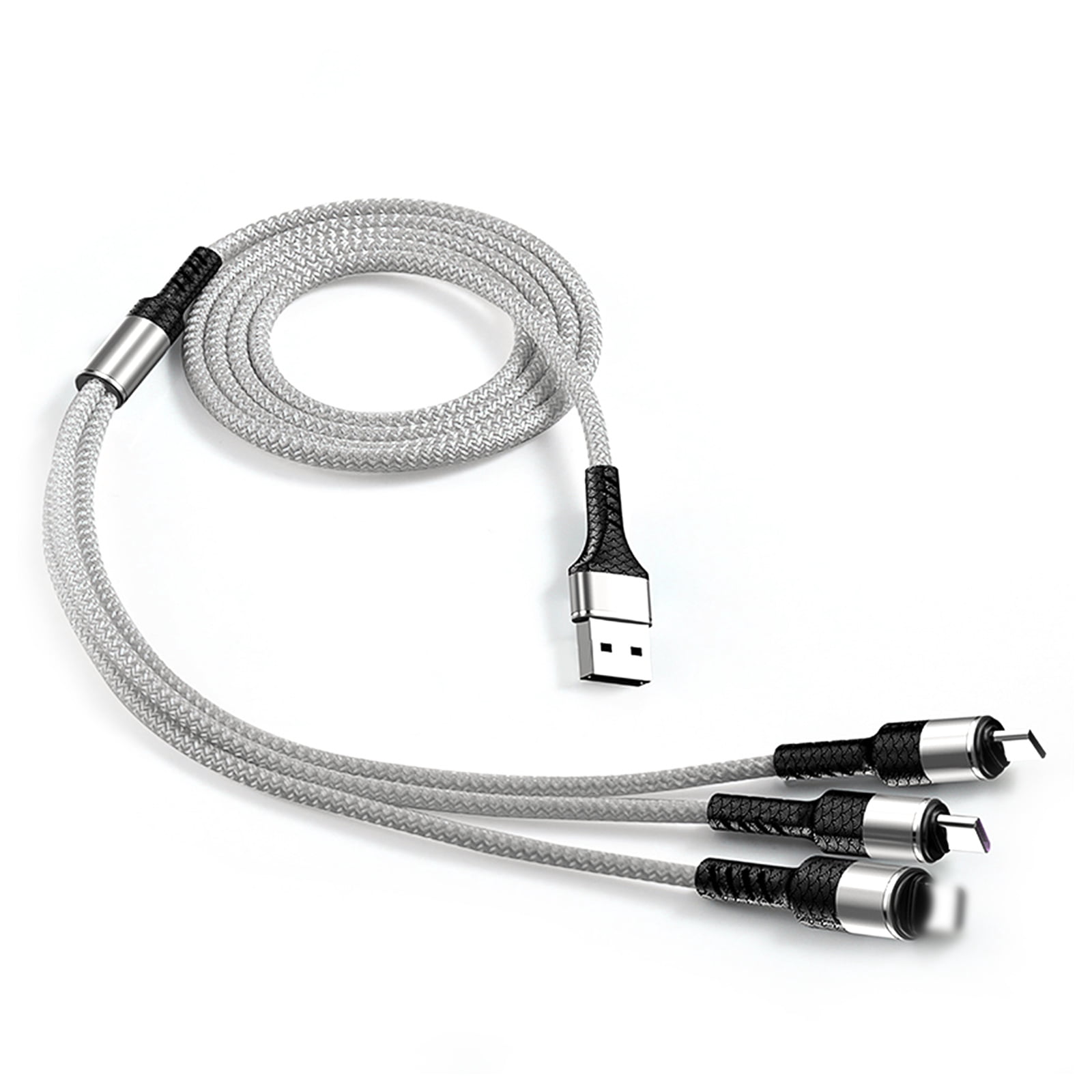 Yeacher 3-IN-1 USB Charging Cable Multi Line Type C Micro USB Connector Replacement for Charging Cable