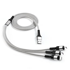 Yeacher 3-IN-1 USB Charging Cable Multi Line Type C Micro USB Connector Replacement for Charging Cable