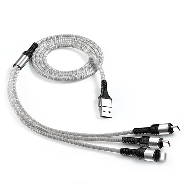 Yeacher 3-IN-1 USB Charging Cable Multi Line Type C Micro USB Connector Replacement for Charging Cable