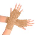 thumbnail image 1 of RXIRUCGD Gants d'Hiver pour Femmes Chauffe-Poignets et Bras Extensibles Gants Tricotés Sans Doigts, 1 of 3