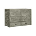 thumbnail image 1 of Rustic Classics Stow Queen Size Murphy Bed Cabinet with Gel Memory Foam Mattress (Stone), 1 of 47