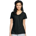 thumbnail image 1 of Hanes Maillot Flammé pour Femmes à Col en V Froncé, S, Noir, 1 of 2