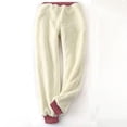 thumbnail image 3 of Ensemble de Survêtement en Molleton pour Femmes 2 Pcs, Tenue d'Hiver Chaude, Doublé Sherpa, Survêtement Uni à Col Ras du Cou, Chandails et Pantalons de Survêtement, 3 of 4