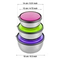 thumbnail image 2 of Stainless Steel Mixing Bowls Set with Lids - Kitchen Storage Containers for Food Prep Reusable Metal Bowls for Mixing Marinating and Serving, 2 of 5