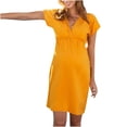 thumbnail image 4 of Weiqiqre Robe de Maternité à Manches Courtes pour Femmes Vêtements pour Femmes Enceintes Col en V Manches Courtes Robe d'Allaitement Décontractée, 4 of 9